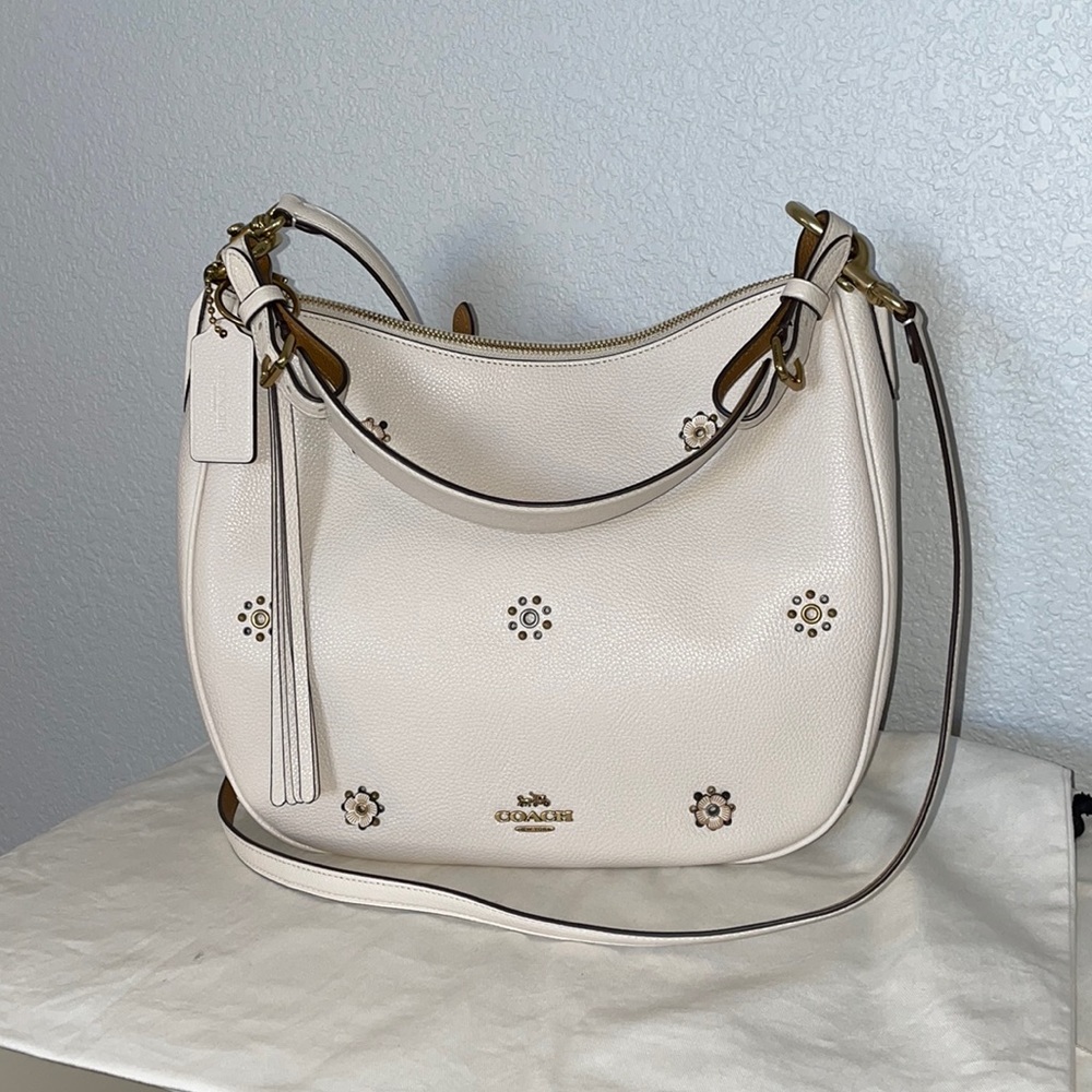 Coach Sutton Hobo Tea Rose with Rivets